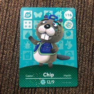 Official Chip (116) Amiibo Card - Animal Crossing